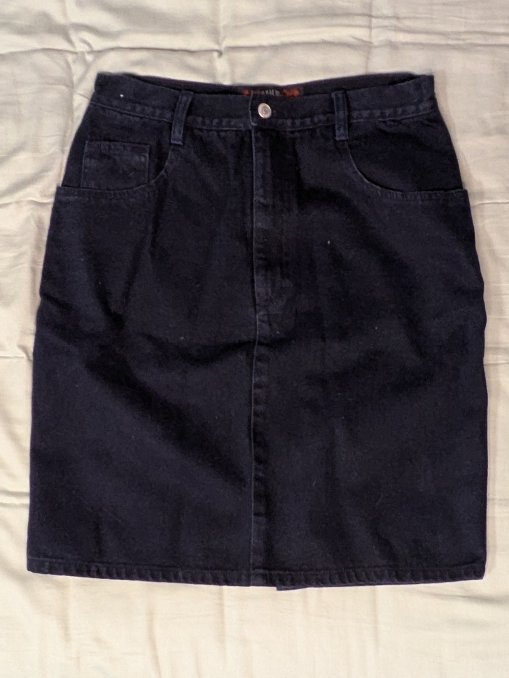 Jordache Vintage Dark Navy Denim Pencil Skirt